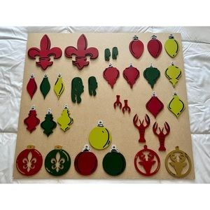 Hand painted wooden ornaments! Can customize with a name!